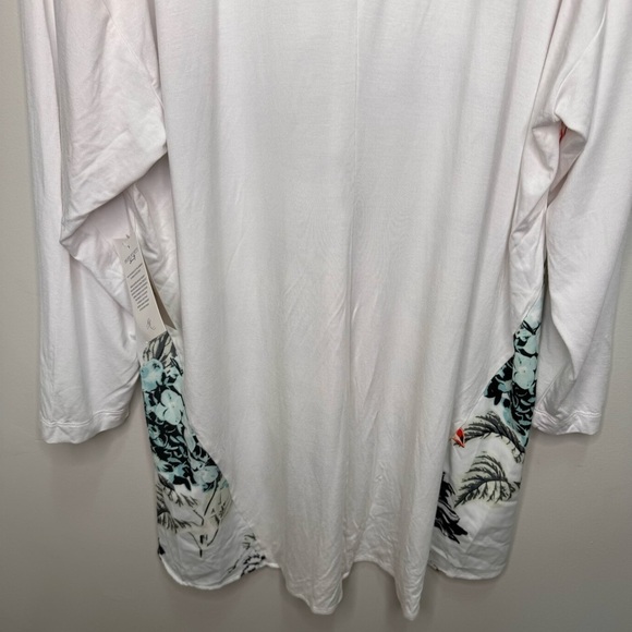 Melissa McCarthy Seven White Vneck Floral Tunic Blouse Size 3x NWT - Picture 7 of 11